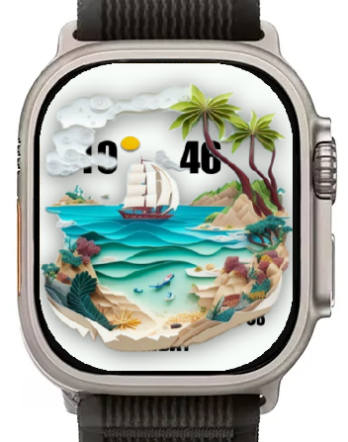 3D secret island-hologram effect