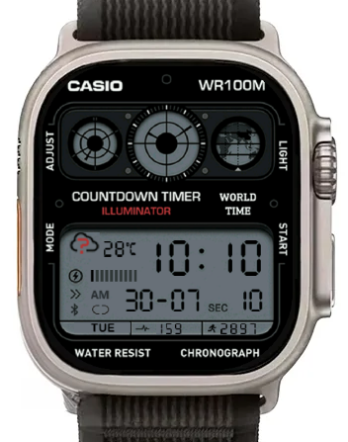 Casio Black WR100M