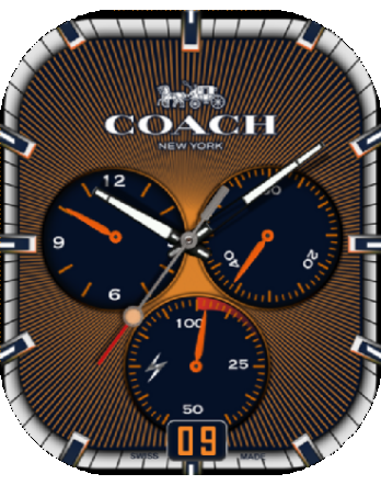 Coach Chronograph Orange v1